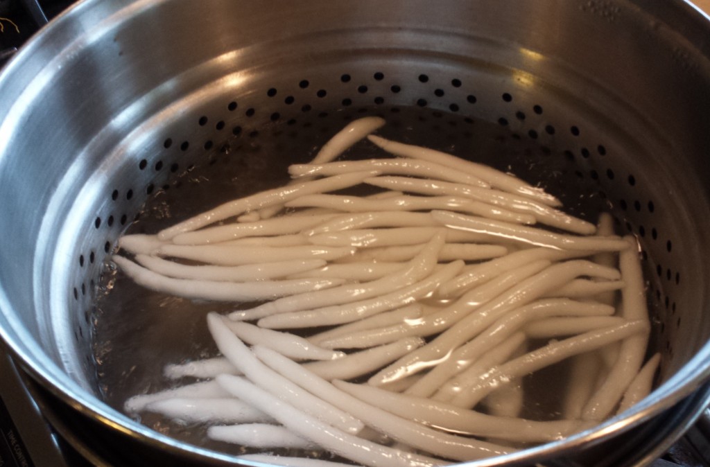 Silver Needle Noodles in the pot